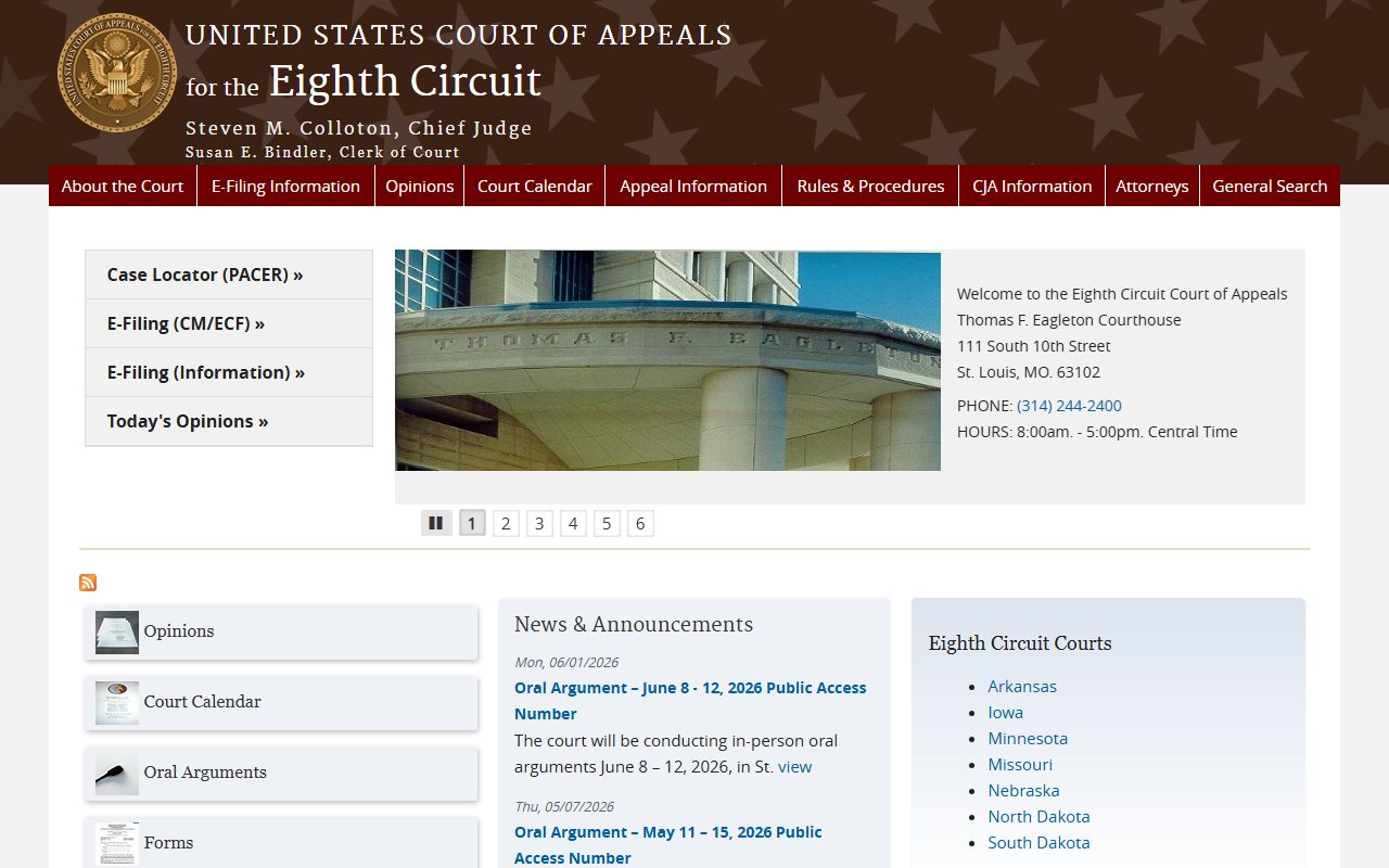 Jasper County Circuit Court Eighth Circuit federal appeals