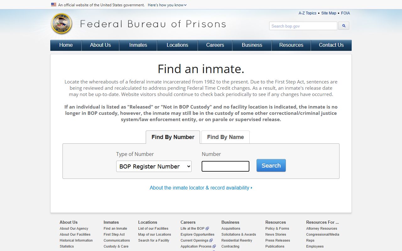 Jasper County Circuit Court federal Bureau of Prisons inmate locator