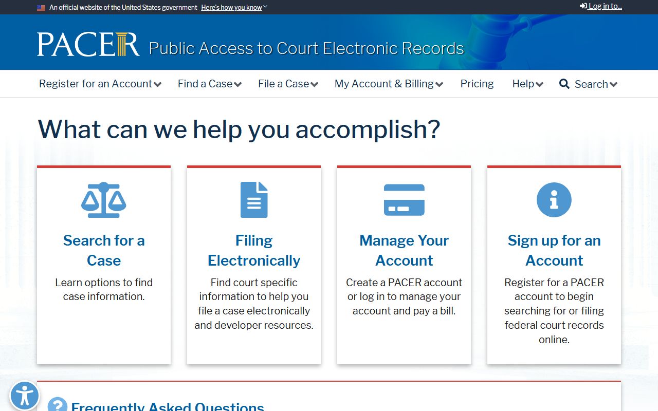Jasper County Circuit Court federal PACER access