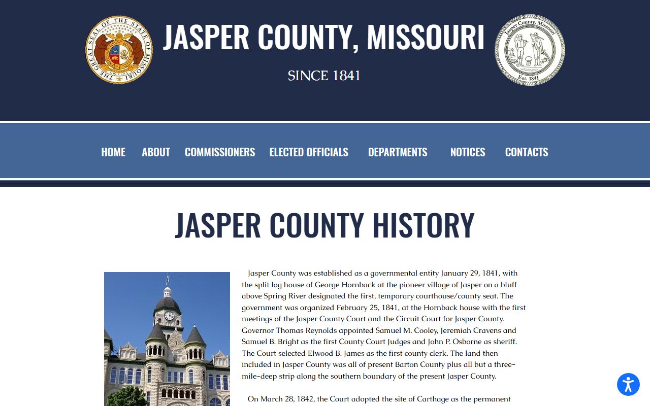 Jasper County court records courthouse and county history