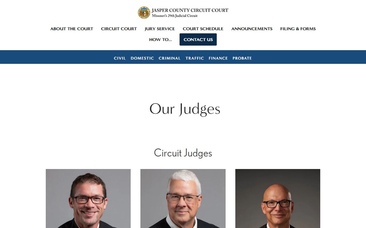 Jasper County court records judges and commissioners